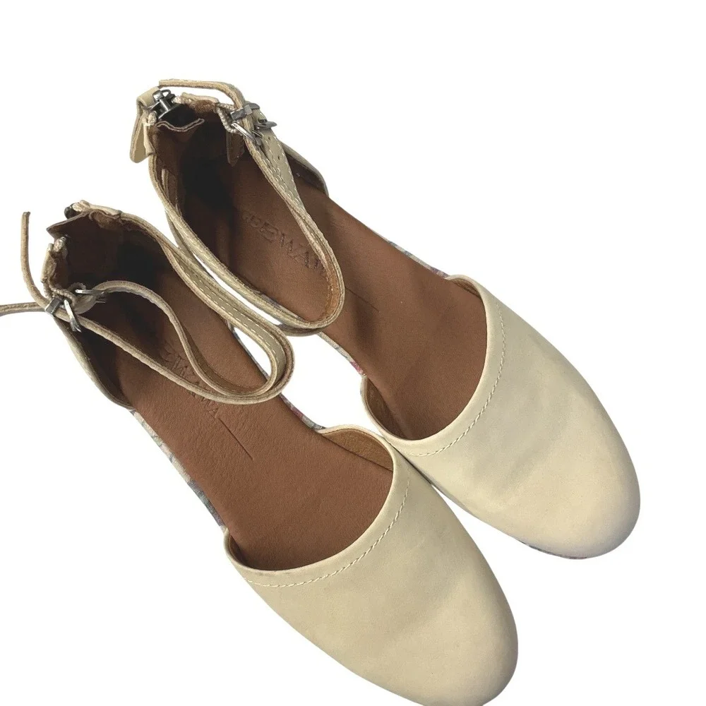 Gee Wawa Anthropologie Women's Daisy Floral Platform Shoes Ankle Strap Size‎ 6